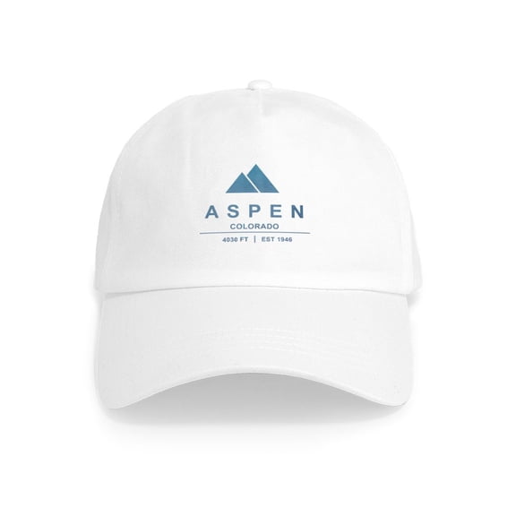 CafePress - Aspen Ski Resort Colorado - Adjustable 100% Brushed Unisex Casual Cotton Baseball Cap, Beige, 1