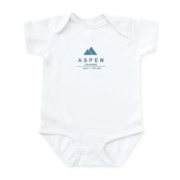 CafePress - Aspen Ski Resort Colorado Body Suit - Baby Light Bodysuit, Size Newborn - 24 Months
