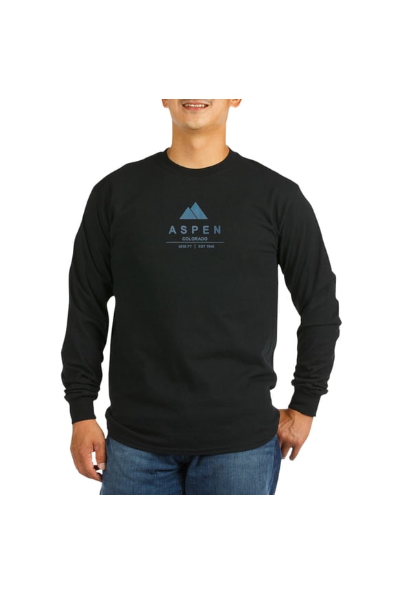 - Aspen Ski Resort Colorado Long Sleeve T Shirt - Long Sleeve Dark T-Shirt