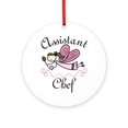 thumbnail image 1 of CafePress - Assistant Chef -  Round Wood Ornament 4", 1 of 2