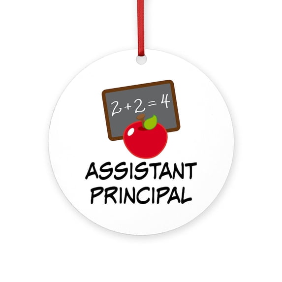 CafePress - Assistant Principal - Round Wood Ornament 4"