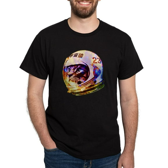 CafePress - Astronaut Space Cat (Deep Galaxy Version) Men's Va - Men's Classic Graphic Cotton T-Shirt