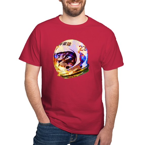 CafePress - Astronaut Space Cat (Deep Galaxy Version) Men's Va - Men's Classic Graphic Cotton T-Shirt