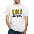 thumbnail image 1 of CafePress - At My Age I Need Glasses White T Shirt - Men's White Classic Cotton T-Shirts, 1 of 4