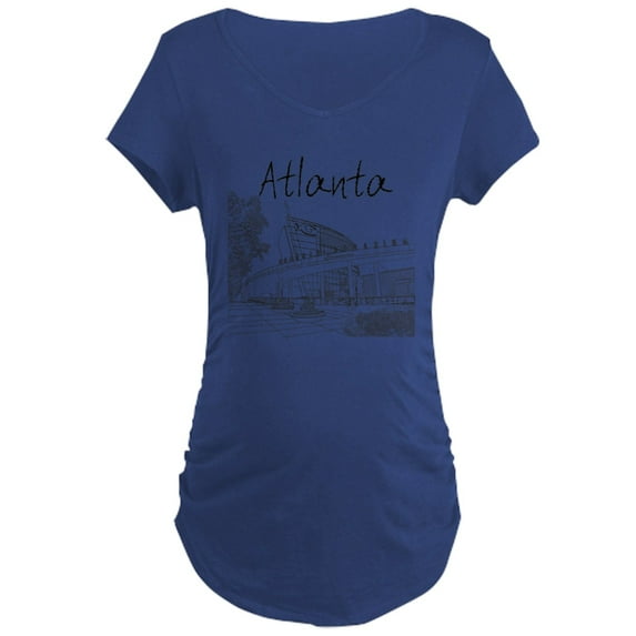 CafePress - Atlanta_10X10_Georgiaaqariu Maternity Dark T Shirt - Maternity Dark T-Shirt