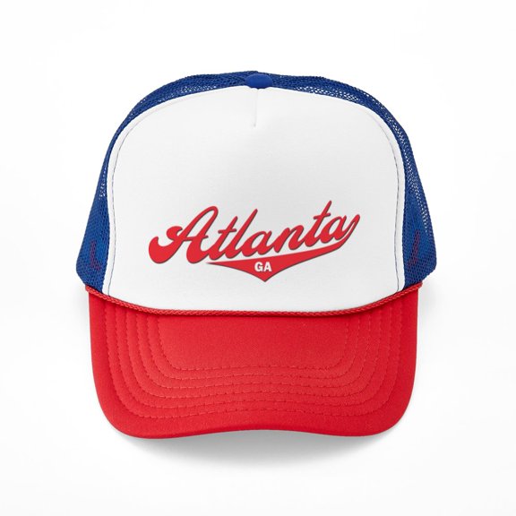 CafePress - Atlanta GA - Adjustable Unisex Printed Trucker Hat with Mesh Back