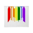 thumbnail image 1 of CafePress - Atlanta Gay Pride Rainbow Cityscape Throw Blanket - Soft Fleece Throw Blanket, 50"x60" for All Ages, 1 of 4