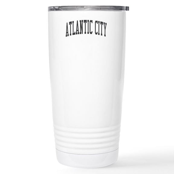 CafePress - Atlantic City New Jersey NJ Black Stainless Steel - Insulated Stainless Steel Travel Tumbler 20 oz.