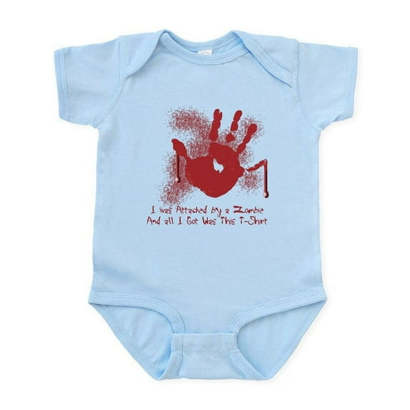 CafePress - Attacked By Zombies Infant Bodysuit - Baby Light Bodysuit, Size Newborn - 24 Months