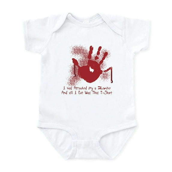 CafePress - Attacked By Zombies Infant Bodysuit - Baby Light Bodysuit, Size Newborn - 24 Months