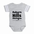 thumbnail image 1 of CafePress - Auburn Hills Michigan - Cute Infant Baby Football Bodysuit, 1 of 3
