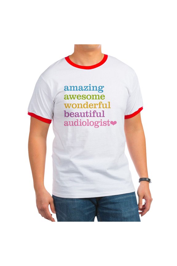 - Audiologist Ringer T - 100% Cotton Ringed T-Shirt