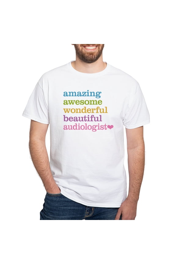 - Audiologist White T Shirt - Men's White Classic Cotton T-Shirts