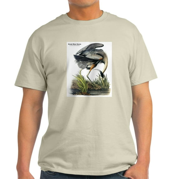 CafePress - Audubon Great Blue Heron (Front) Light T Shirt - Men's Classic Graphic T-Shirt