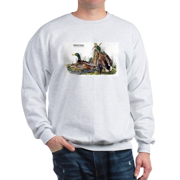 CafePress - Audubon Mallard Ducks (Front) Sweatshirt - Crew Neck Sweatshirt
