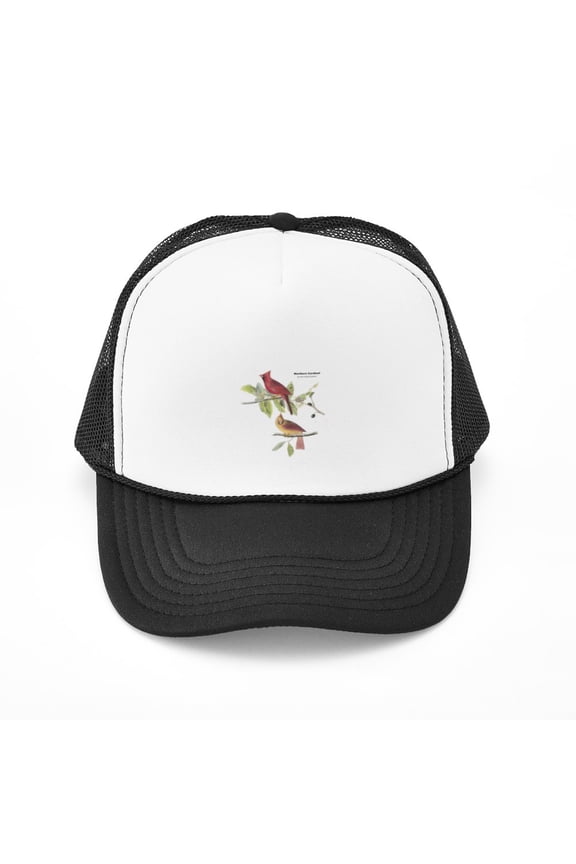 - Audubon Northern Cardinal Bird - Adjustable Unisex Printed Trucker Hat with Mesh Back