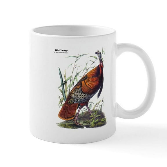 CafePress - Audubon Wild Turkey Bird Mug - 11 oz Ceramic Mug - Novelty Coffee Tea Cup