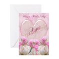 thumbnail image 1 of CafePress - Aunt Mother's Day Card With Pink Roses - Greeting Card, Blank Inside Glossy, 1 of 5