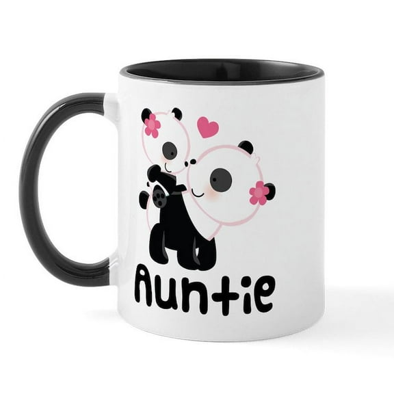 CafePress - Aunt Panda Bear Mug - 11 oz Ceramic Mug - Novelty Coffee Tea Cup