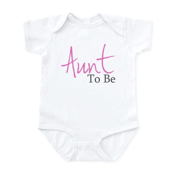 CafePress - Aunt To Be (Pink Script) Infant Bodysuit - Baby Light Bodysuit, Size Newborn - 24 Months