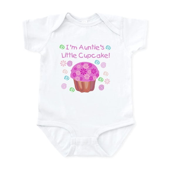 CafePress - Auntie's Little Cupcake Infant Creeper - Baby Light Bodysuit, Size Newborn - 24 Months