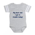 thumbnail image 1 of CafePress - Auntintrouble - Cute Infant Baby Football Bodysuit, 1 of 3