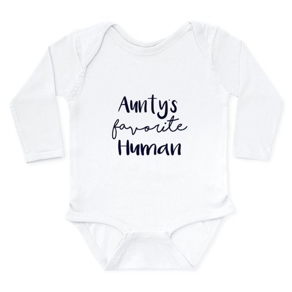 CafePress - Aunty's Favorite Human Body Suit - Long Sleeve Cotton Baby Bodysuit