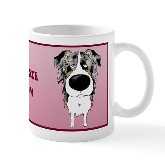CafePress - Aussie Mom Big Nose Mug - 11 oz Ceramic Mug - Novelty Coffee Tea Cup