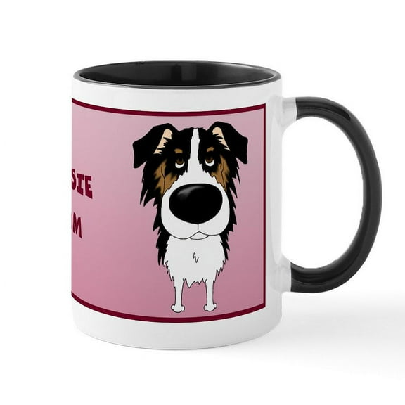 CafePress - Aussie Mom Big Nose Mug - 11 oz Ceramic Mug - Novelty Coffee Tea Cup