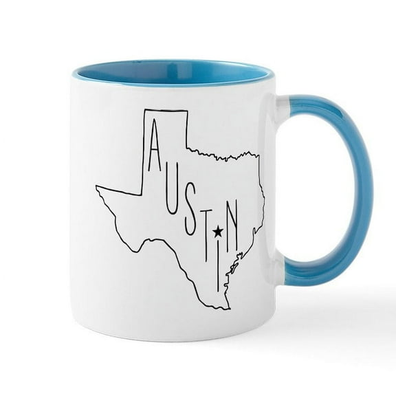 CafePress - Austin Texas - 11 oz Ceramic Mug - Novelty Coffee Tea Cup