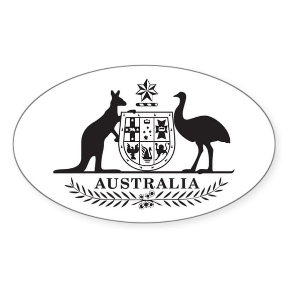 CafePress - Australia Gerb - Sticker (Oval)