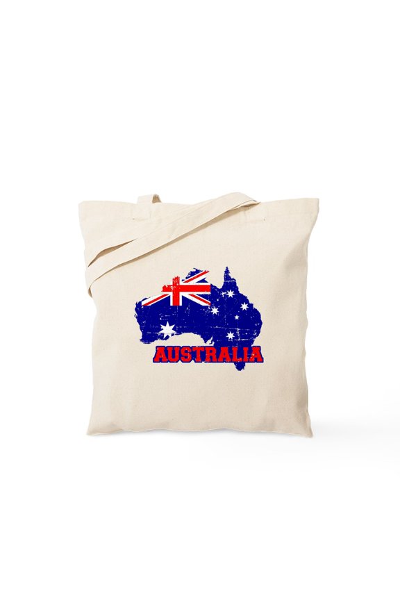 - Australia Map Flag - Unisex Canvas Tote Bag, Beige, 1-Piece