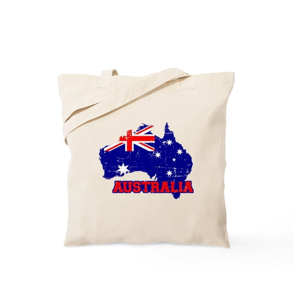 CafePress - Australia Map Flag - Unisex Canvas Tote Bag, Beige, 1-Piece