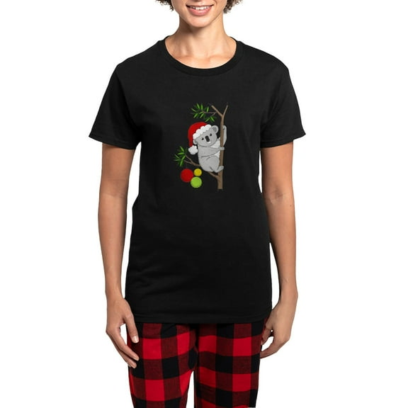 CafePress - Australian Christmas Koala Women's Dark Pajamas - Women's Short Sleeve Print T-Shirt and Pants Dark Cotton Pajama Set