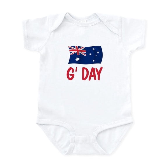 CafePress - Australian G'day Infant Bodysuit - Baby Light Bodysuit, Size Newborn - 24 Months