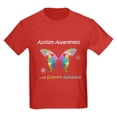 thumbnail image 1 of CafePress - Autism Awareness Butterfly Kids Dark T Shirt - Dark T-Shirt Kids XS-XL, 1 of 4