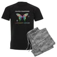 thumbnail image 1 of CafePress - Autism Awareness Butterfly Men's Dark Pajamas - Men's Dark Loose Fit Cotton Pajama Set, 1 of 7