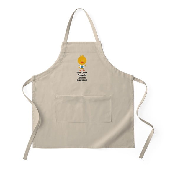 CafePress - Autism Awareness Chick - Kitchen Apron with Pockets, Grilling Apron, Baking Apron