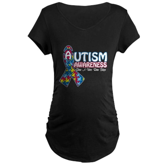 CafePress - Autism Awareness Maternity Dark T Shirt - Maternity Dark T-Shirt