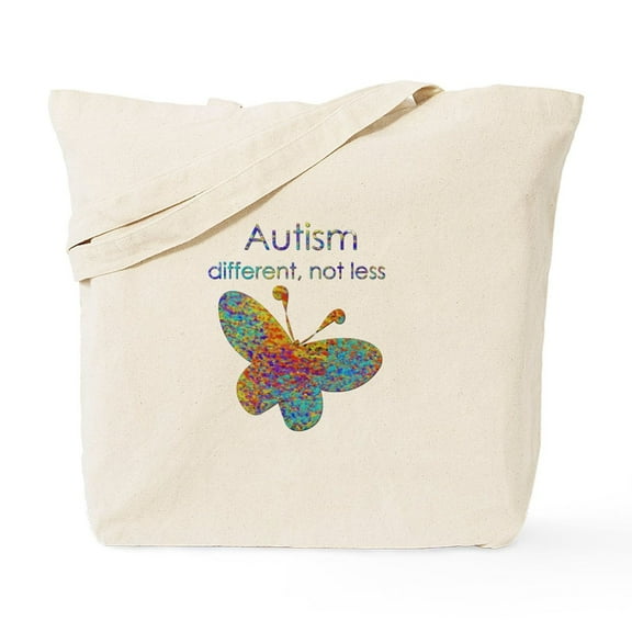 CafePress - Autism: Different, Not Less Tote Bag - Unisex Canvas Tote Bag, Beige, 1-Piece