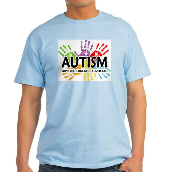 CafePress - Autism:Handprint Light T Shirt - Men's Classic Graphic T-Shirt