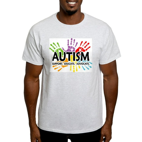 CafePress - Autism:Handprint Light T Shirt - Men's Classic Graphic T-Shirt