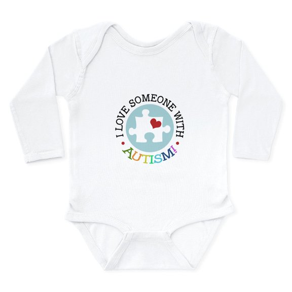 CafePress - Autism Puzzle Body Suit - Long Sleeve Cotton Baby Bodysuit