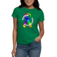 thumbnail image 1 of CafePress - Autism Puzzle Ribbon Women's Dark T Shirt - Women's Traditional Fit Dark T-Shirt, 1 of 4