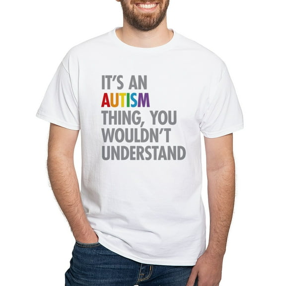 CafePress - Autism Thing T Shirt - Men's White Classic Cotton T-Shirts