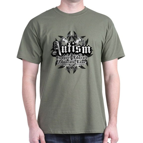 CafePress - Autism Tribal 2 Dark T Shirt - Men's Classic Graphic Cotton T-Shirt
