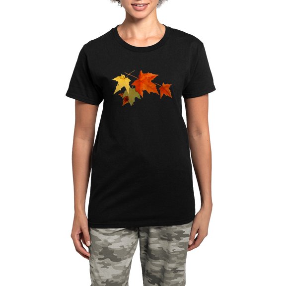 CafePress - Autumn Colors Women's Dark Pajamas - Women's Short Sleeve Print T-Shirt and Pants Dark Cotton Pajama Set