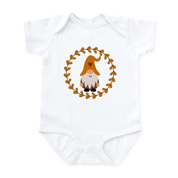 CafePress - Autumn Gnome Wreath Body Suit - Baby Light Bodysuit, Size Newborn - 24 Months