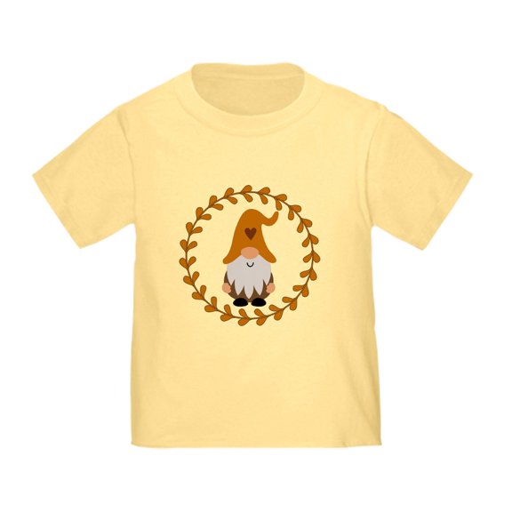 CafePress - Autumn Gnome Wreath T Shirt - Cute Toddler T-Shirt, 100% Cotton