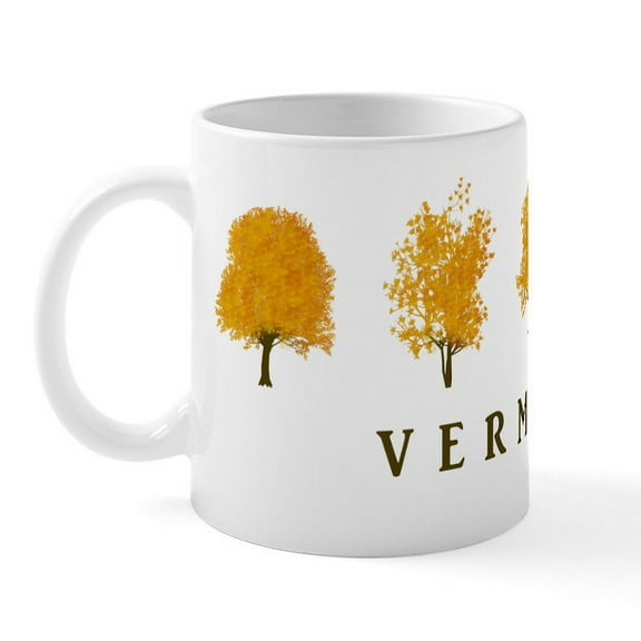 CafePress - Autumn Trees Vermont Mug - 11 oz Ceramic Mug - Novelty Coffee Tea Cup